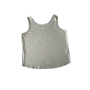 Chicos Gorgeous Tank Top Sz‎ 3 Sleeveless Tank Top Round Neck Beige